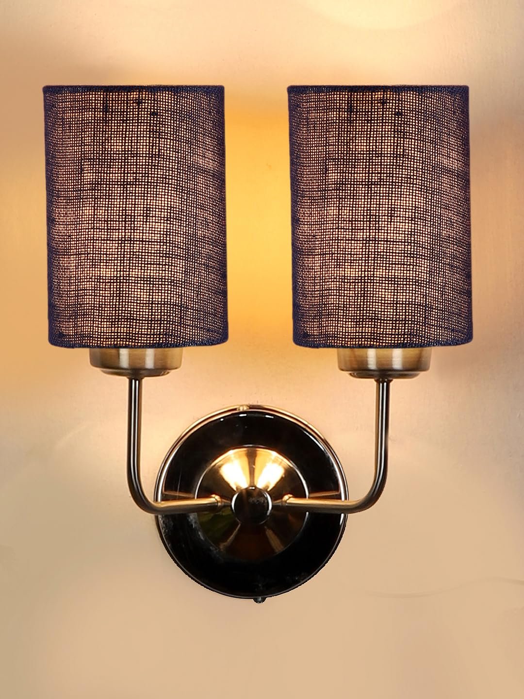 Multicolor Wall Lamp | Elegant Jute Material | Stylish Ambient Light for Home, Office, Living Room, Bedroom, Hallway | Modern Decorative Wall Sconce - Model DKV72