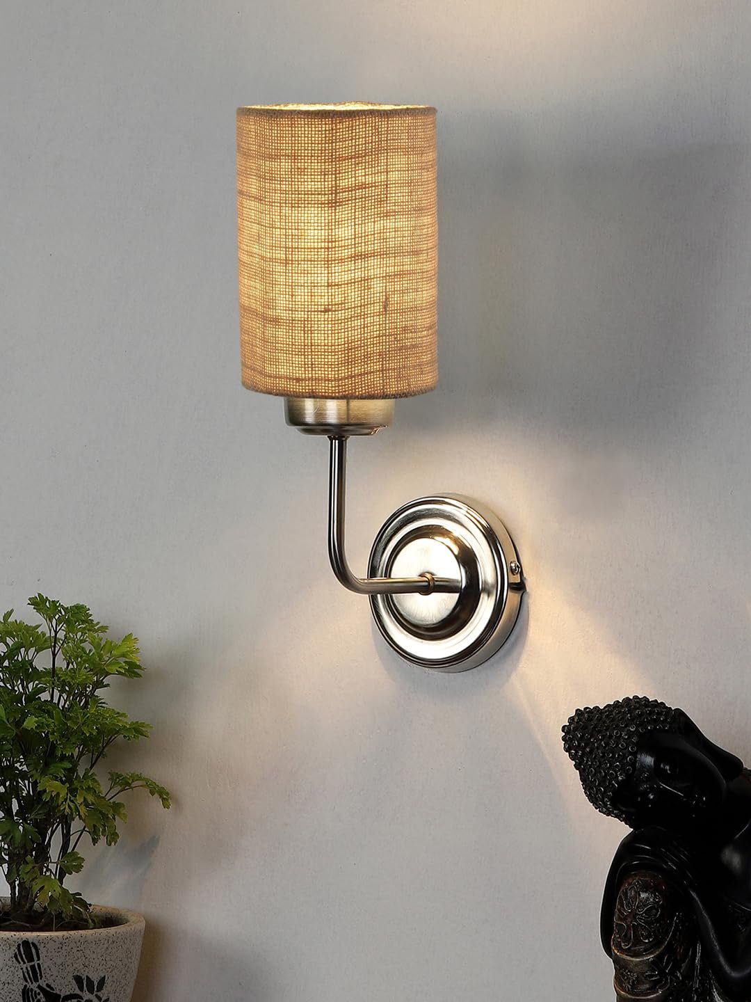 Multicolor Wall Lamp | Elegant Jute Material | Stylish Ambient Light for Home, Office, Living Room, Bedroom, Hallway | Modern Decorative Wall Sconce - Model DKV83