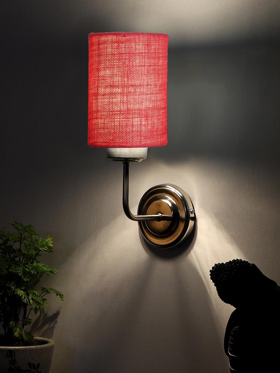 Multicolor Wall Lamp | Elegant Jute Material | Stylish Ambient Light for Home, Office, Living Room, Bedroom, Hallway | Modern Decorative Wall Sconce - Model DKV85