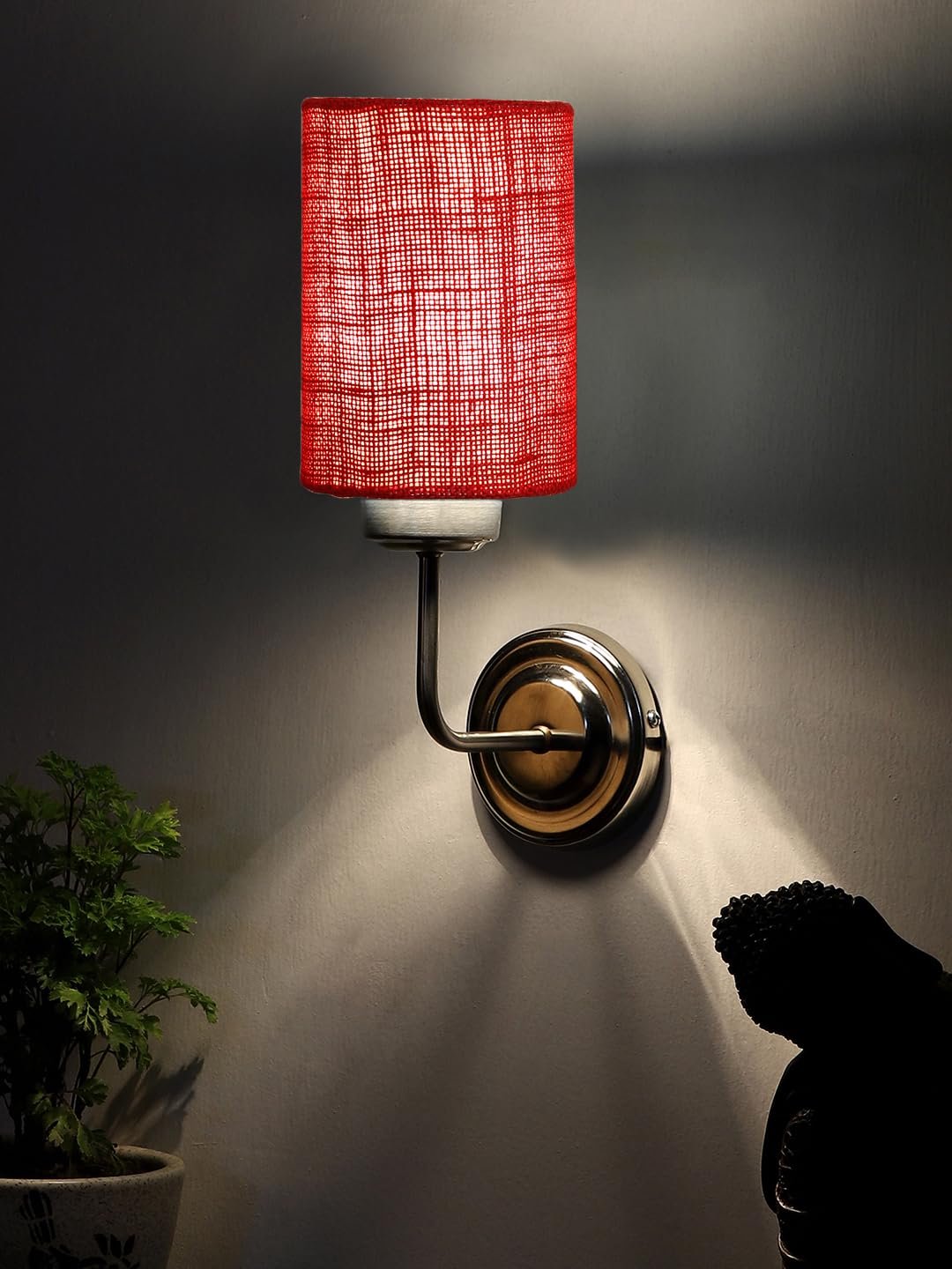 Multicolor Wall Lamp | Elegant Jute Material | Stylish Ambient Light for Home, Office, Living Room, Bedroom, Hallway | Modern Decorative Wall Sconce - Model DKV86