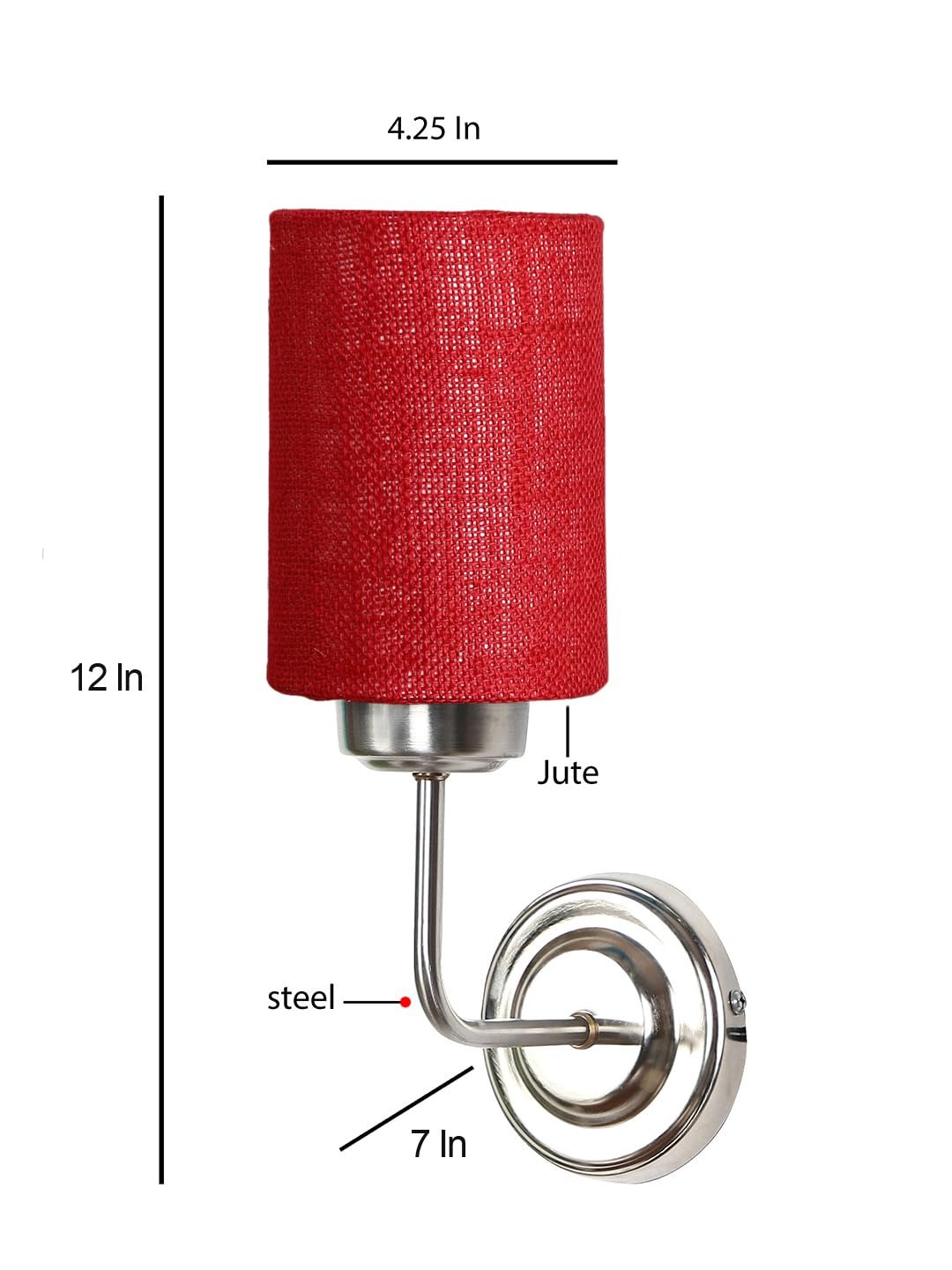 Multicolor Wall Lamp | Elegant Jute Material | Stylish Ambient Light for Home, Office, Living Room, Bedroom, Hallway | Modern Decorative Wall Sconce - Model DKV86