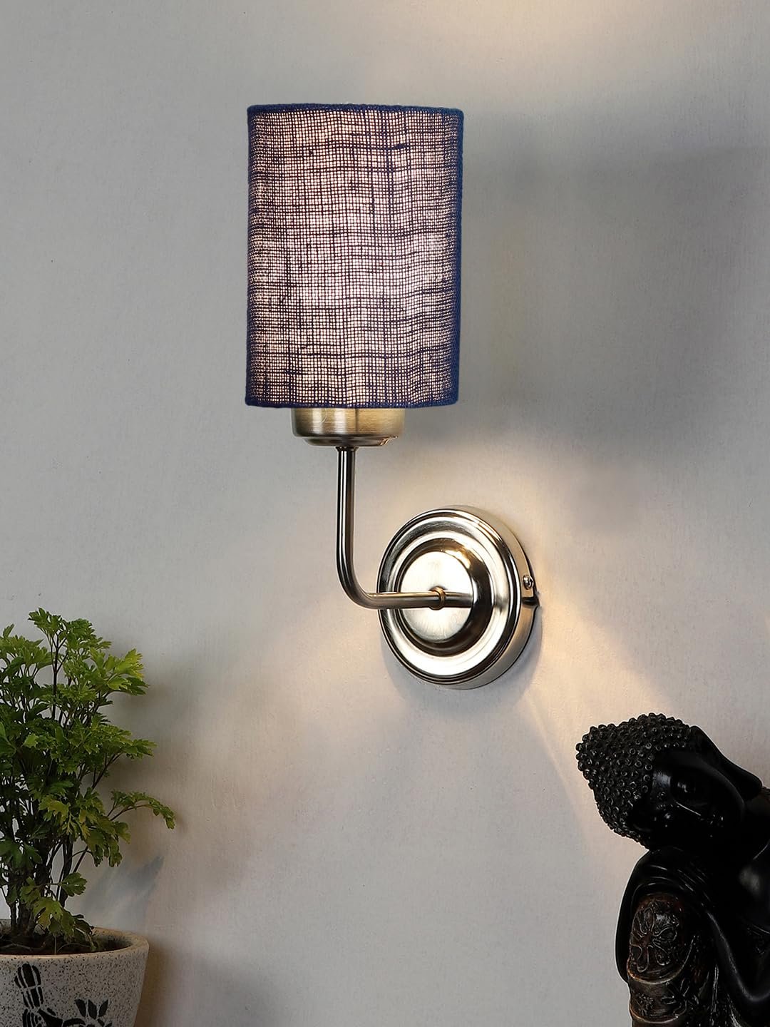 Multicolor Wall Lamp | Elegant Jute Material | Stylish Ambient Light for Home, Office, Living Room, Bedroom, Hallway | Modern Decorative Wall Sconce - Model DKV87