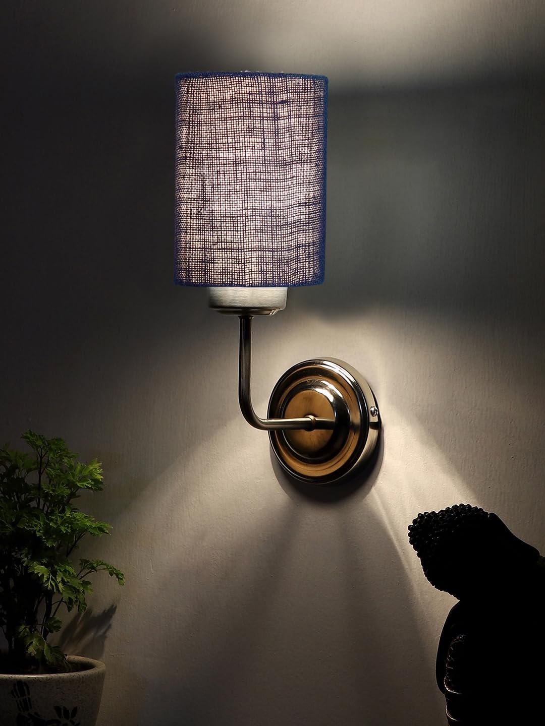 Multicolor Wall Lamp | Elegant Jute Material | Stylish Ambient Light for Home, Office, Living Room, Bedroom, Hallway | Modern Decorative Wall Sconce - Model DKV87