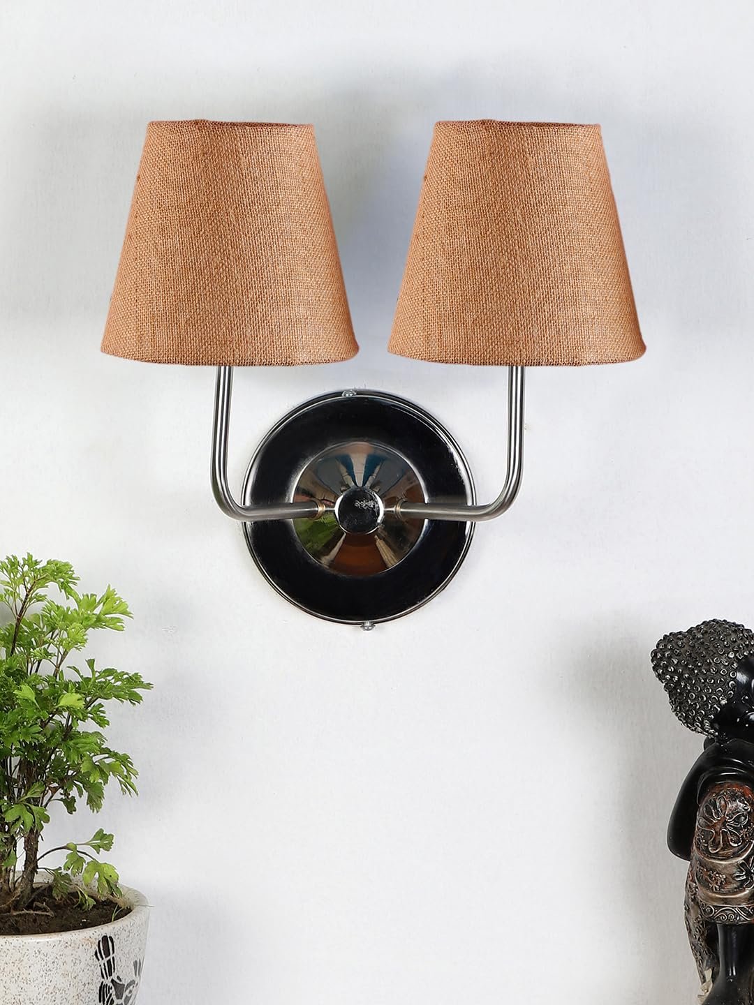 Multicolor Wall Lamp | Elegant Jute Material | Stylish Ambient Light for Home, Office, Living Room, Bedroom, Hallway | Modern Decorative Wall Sconce - Model DKV98