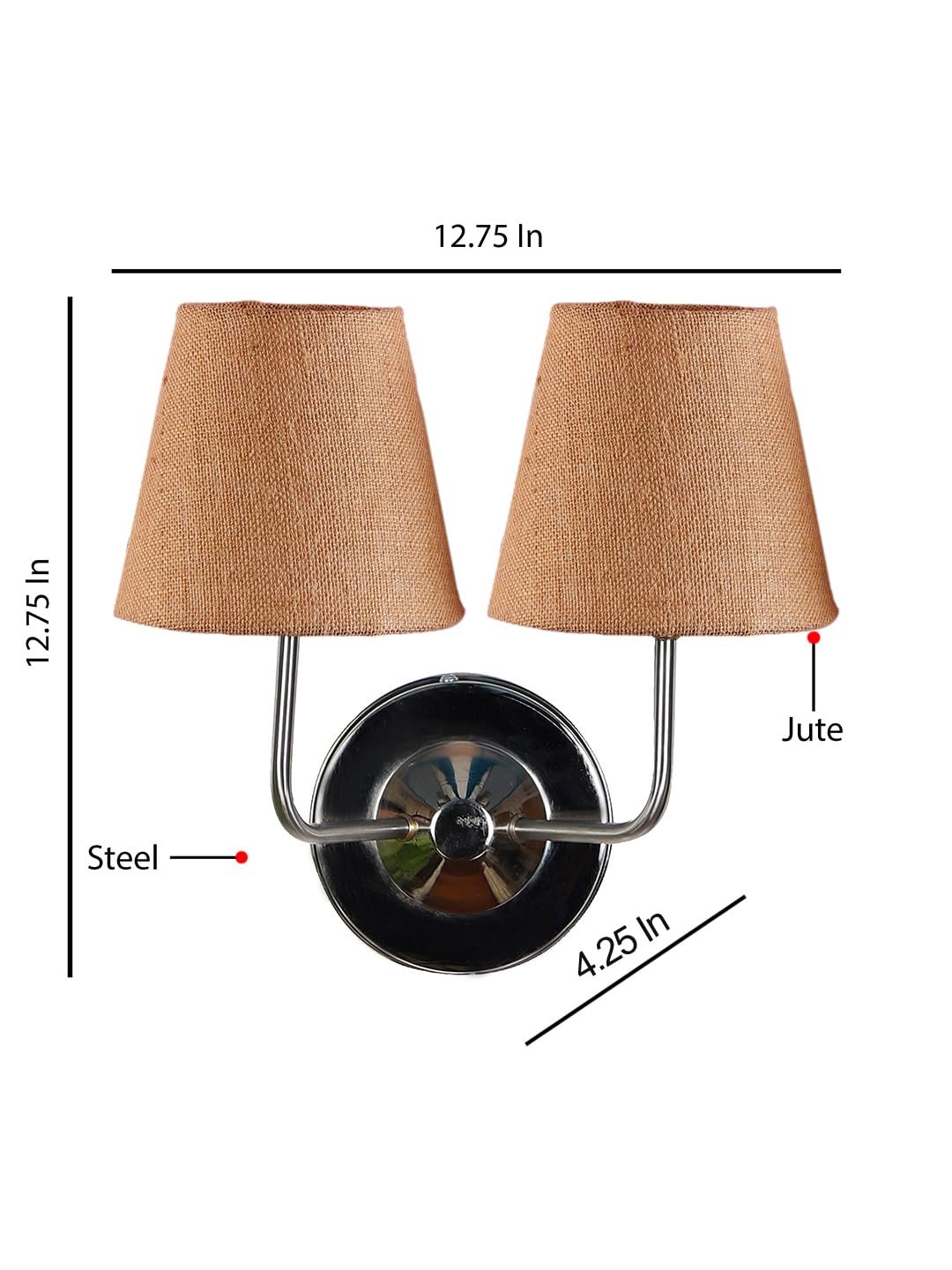 Multicolor Wall Lamp | Elegant Jute Material | Stylish Ambient Light for Home, Office, Living Room, Bedroom, Hallway | Modern Decorative Wall Sconce - Model DKV98