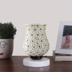 Multicolor Table Lamp | Artistic Mosaic Glass with Sturdy Wood Base | Decorative Ambient Light for Home D�cor | Perfect Blend of Modern & Traditional Style – Model DNM111