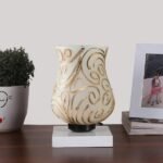 Multicolor Table Lamp | Artistic Mosaic Glass with Sturdy Wood Base | Decorative Ambient Light for Home D�cor | Perfect Blend of Modern & Traditional Style – Model DNM141