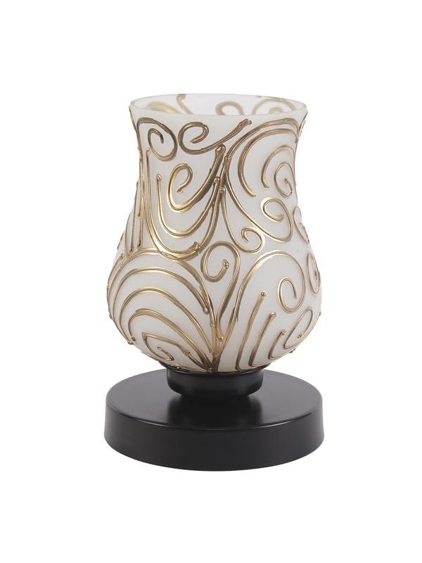 Multicolor Table Lamp | Artistic Mosaic Glass with Sturdy Wood Base | Decorative Ambient Light for Home D�cor | Perfect Blend of Modern & Traditional Style - Model DNM157