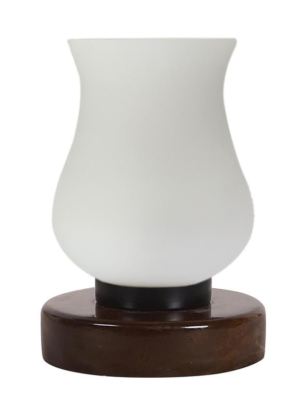Multicolor Table Lamp | Artistic Mosaic Glass with Sturdy Wood Base | Decorative Ambient Light for Home D�cor | Perfect Blend of Modern & Traditional Style - Model DNM182