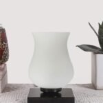 Multicolor Table Lamp | Artistic Mosaic Glass with Sturdy Wood Base | Decorative Ambient Light for Home D�cor | Perfect Blend of Modern & Traditional Style – Model DNM21