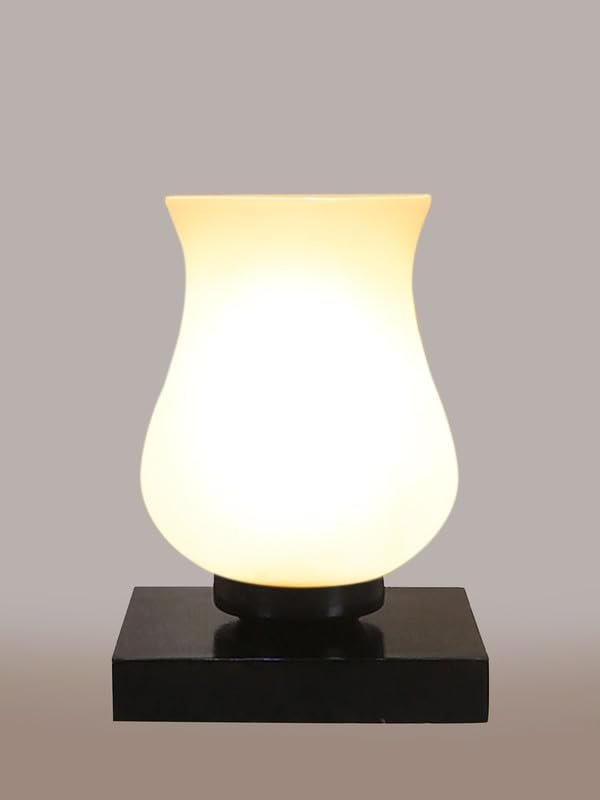 Multicolor Table Lamp | Artistic Mosaic Glass with Sturdy Wood Base | Decorative Ambient Light for Home D�cor | Perfect Blend of Modern & Traditional Style - Model DNM21
