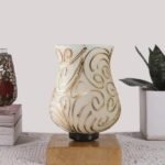 Multicolor Table Lamp | Artistic Mosaic Glass with Sturdy Wood Base | Decorative Ambient Light for Home D�cor | Perfect Blend of Modern & Traditional Style – Model DNM57