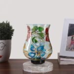 Multicolor Table Lamp | Artistic Mosaic Glass with Sturdy Wood Base | Decorative Ambient Light for Home D�cor | Perfect Blend of Modern & Traditional Style – Model DNM98