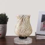 Multicolor Table Lamp | Artistic Mosaic Glass with Sturdy Wood Base | Decorative Ambient Light for Home D�cor | Perfect Blend of Modern & Traditional Style – Model DNM99