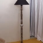 Black Cotton Coolie Floor Lamp -48(13×53.75 inches)