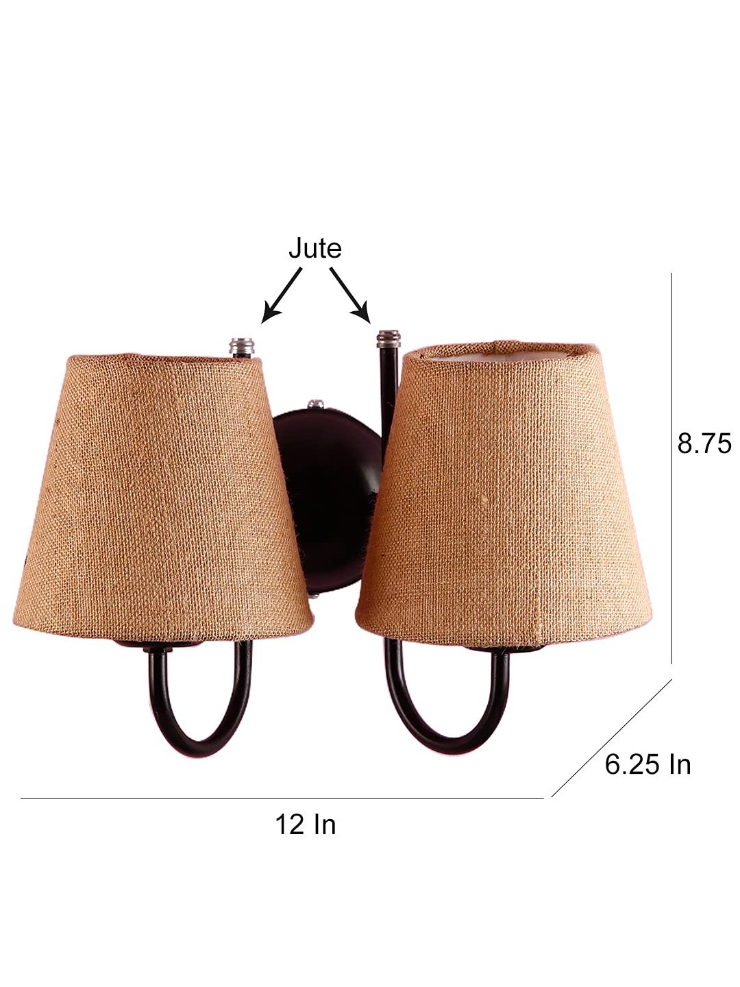 Multicolor Wall Lamp | Elegant Jute Material | Stylish Ambient Light for Home, Office, Living Room, Bedroom, Hallway | Modern Decorative Wall Sconce - Model DRF23