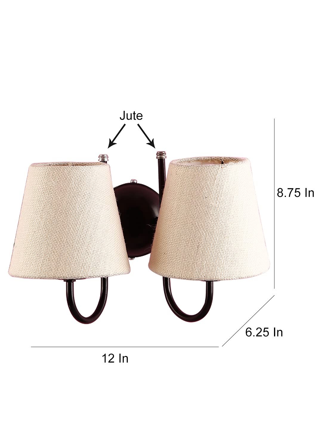Multicolor Wall Lamp | Elegant Jute Material | Stylish Ambient Light for Home, Office, Living Room, Bedroom, Hallway | Modern Decorative Wall Sconce - Model DRF24