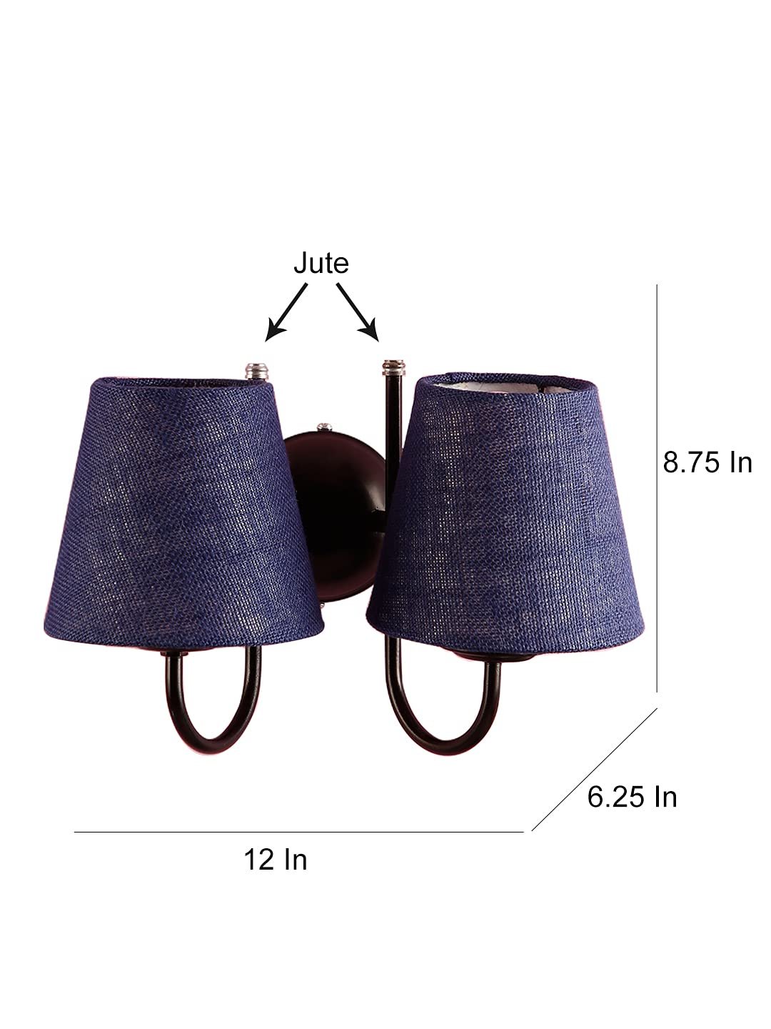 Multicolor Wall Lamp | Elegant Jute Material | Stylish Ambient Light for Home, Office, Living Room, Bedroom, Hallway | Modern Decorative Wall Sconce - Model DRF27