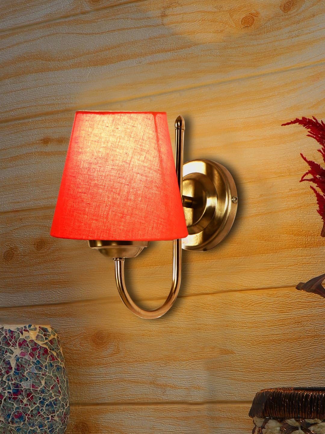 Multicolor Wall Lamp | Elegant Steel & Fabric Design | Stylish Ambient Light for Home, Office, Living Room, Bedroom, Hallway | Modern Decorative Wall Sconce - Model DTG04