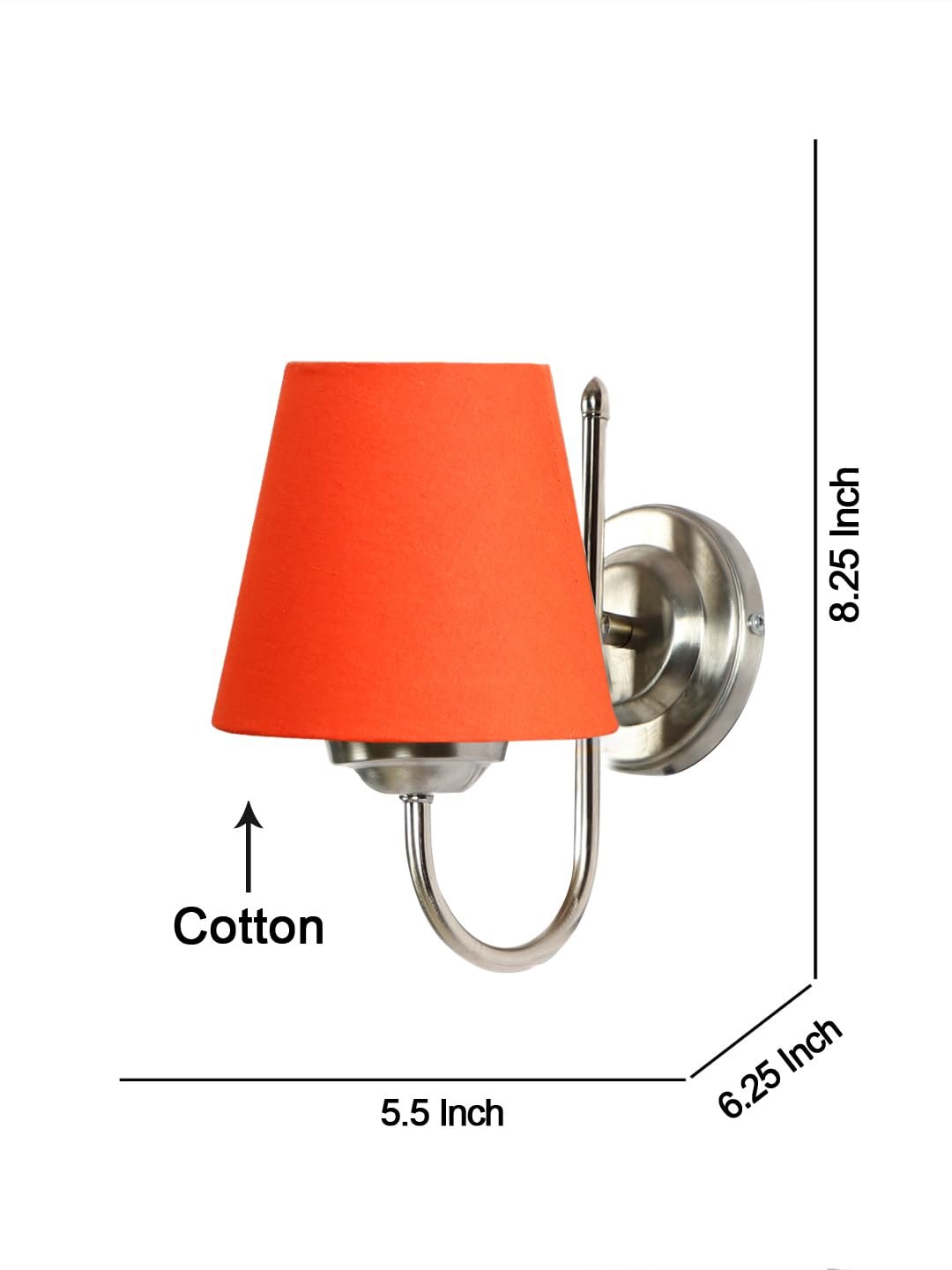 Multicolor Wall Lamp | Elegant Steel & Fabric Design | Stylish Ambient Light for Home, Office, Living Room, Bedroom, Hallway | Modern Decorative Wall Sconce - Model DTG04