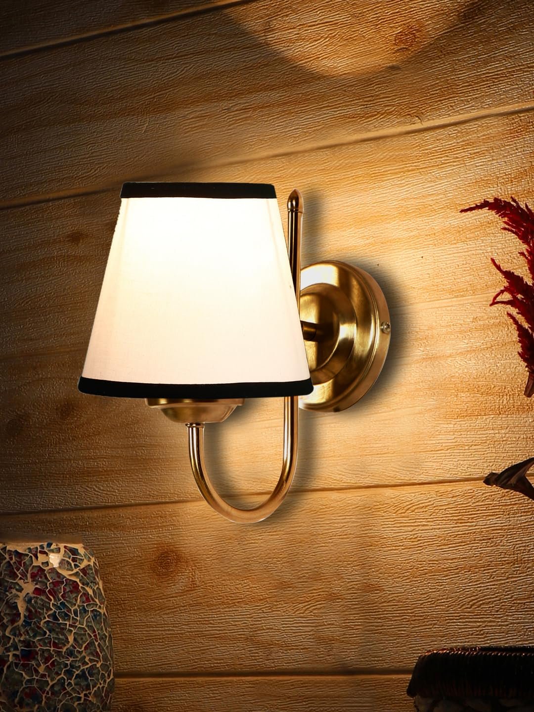 Multicolor Wall Lamp | Elegant Steel & Fabric Design | Stylish Ambient Light for Home, Office, Living Room, Bedroom, Hallway | Modern Decorative Wall Sconce - Model DTG07