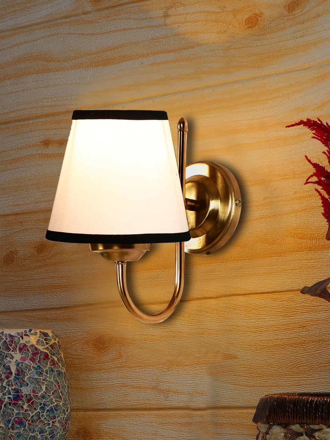 Multicolor Wall Lamp | Elegant Steel & Fabric Design | Stylish Ambient Light for Home, Office, Living Room, Bedroom, Hallway | Modern Decorative Wall Sconce - Model DTG07