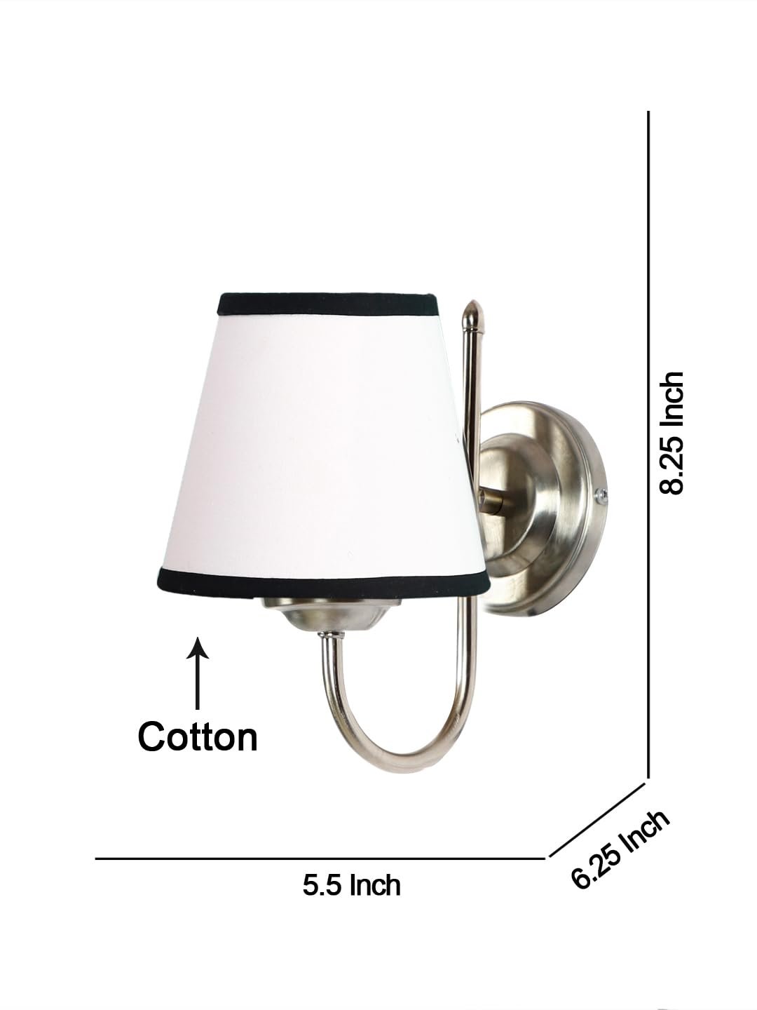 Multicolor Wall Lamp | Elegant Steel & Fabric Design | Stylish Ambient Light for Home, Office, Living Room, Bedroom, Hallway | Modern Decorative Wall Sconce - Model DTG07