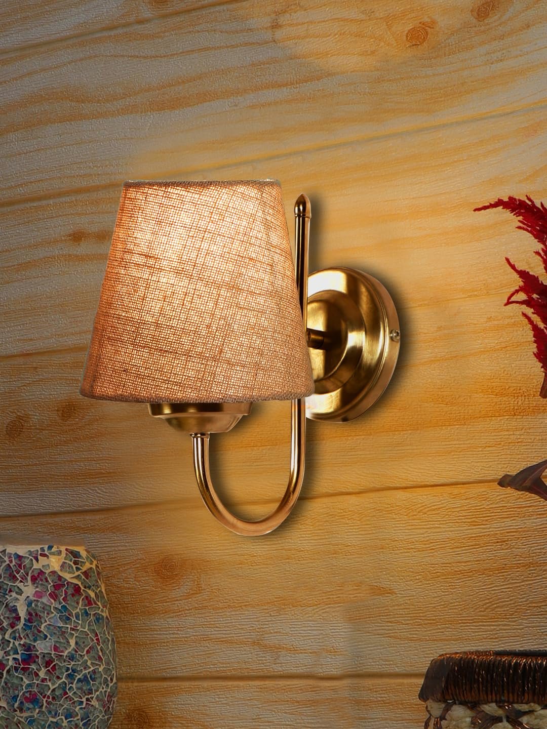 Multicolor Wall Lamp | Elegant Steel & Fabric Design | Stylish Ambient Light for Home, Office, Living Room, Bedroom, Hallway | Modern Decorative Wall Sconce - Model DTG08