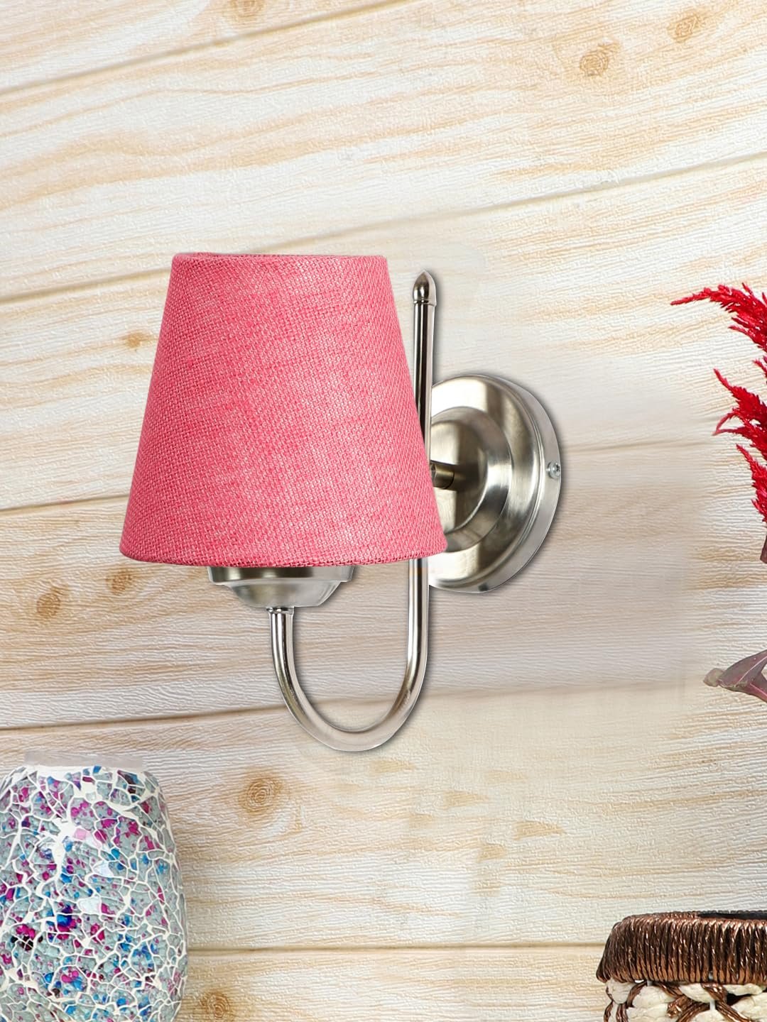 Multicolor Wall Lamp | Elegant Steel & Fabric Design | Stylish Ambient Light for Home, Office, Living Room, Bedroom, Hallway | Modern Decorative Wall Sconce - Model DTG10