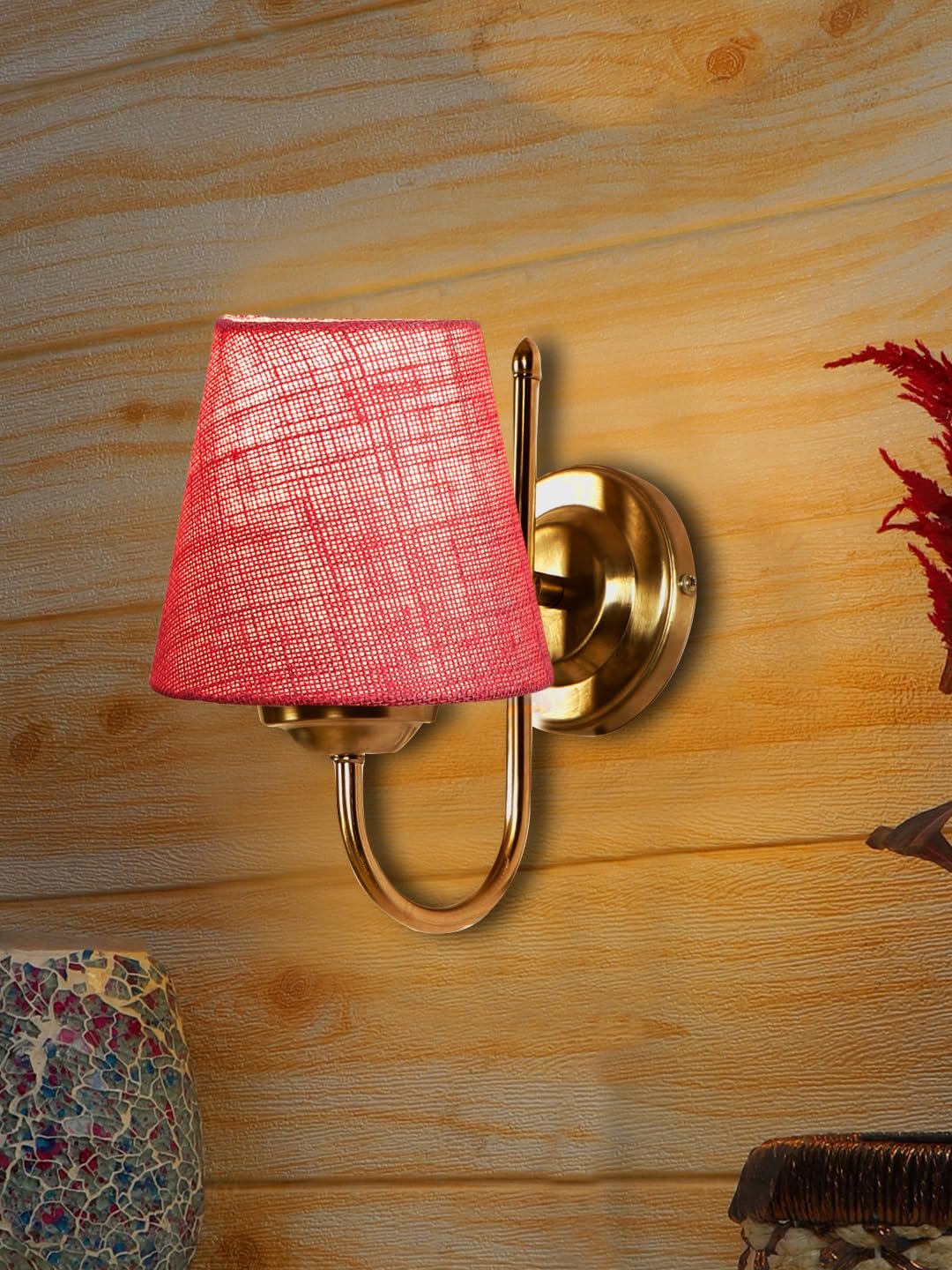Multicolor Wall Lamp | Elegant Steel & Fabric Design | Stylish Ambient Light for Home, Office, Living Room, Bedroom, Hallway | Modern Decorative Wall Sconce - Model DTG10