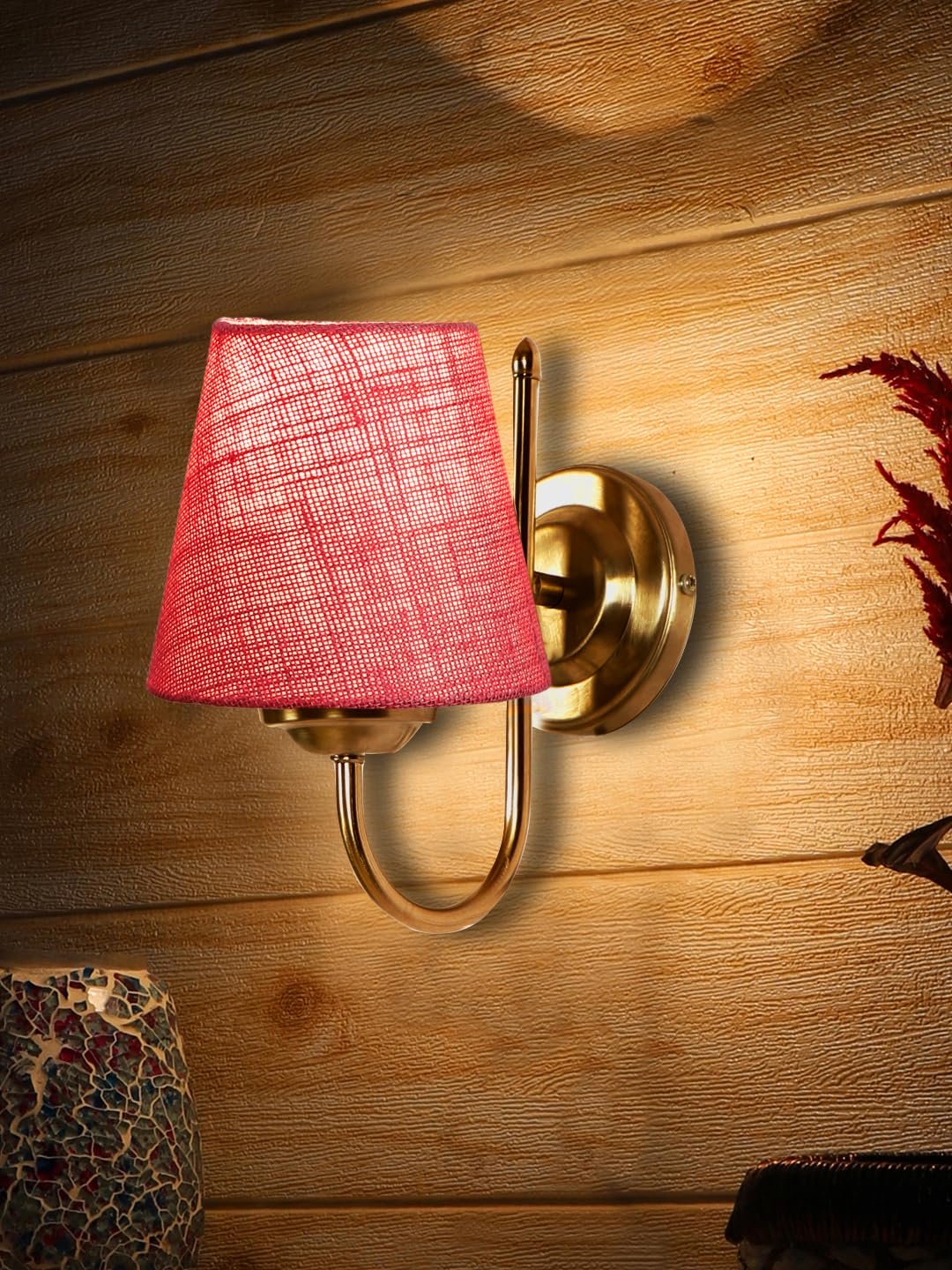 Multicolor Wall Lamp | Elegant Steel & Fabric Design | Stylish Ambient Light for Home, Office, Living Room, Bedroom, Hallway | Modern Decorative Wall Sconce - Model DTG10