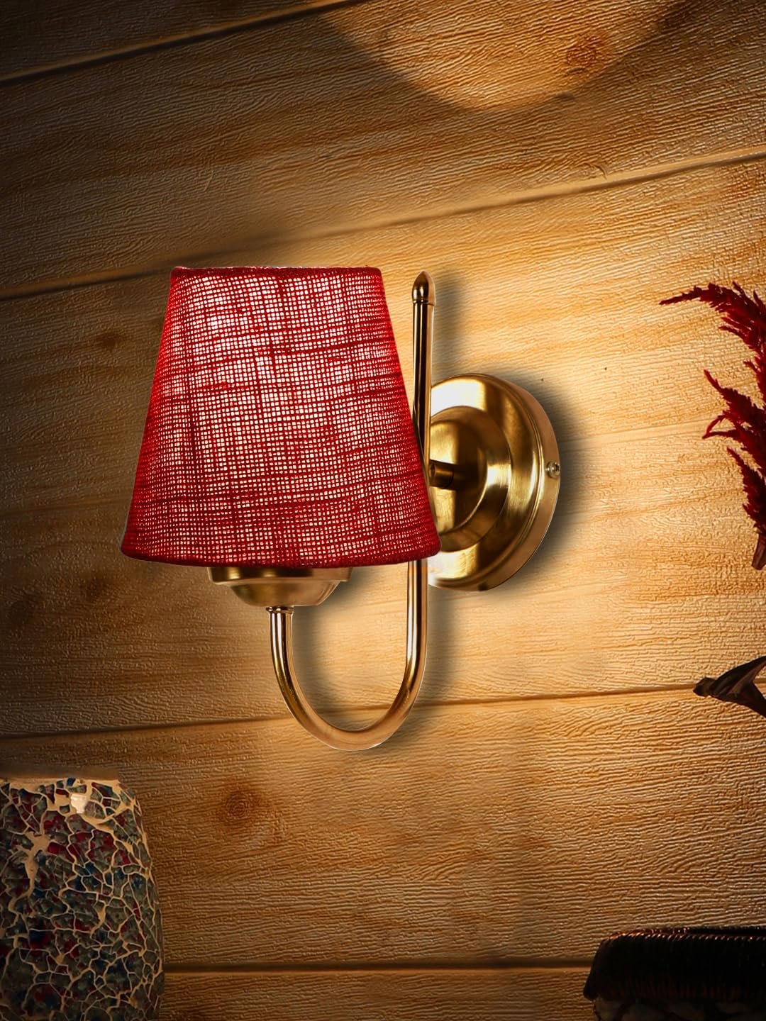 Multicolor Wall Lamp | Elegant Steel & Fabric Design | Stylish Ambient Light for Home, Office, Living Room, Bedroom, Hallway | Modern Decorative Wall Sconce - Model DTG11
