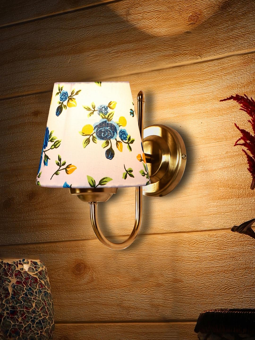 Multicolor Wall Lamp | Elegant Steel & Fabric Design | Stylish Ambient Light for Home, Office, Living Room, Bedroom, Hallway | Modern Decorative Wall Sconce - Model DTG13