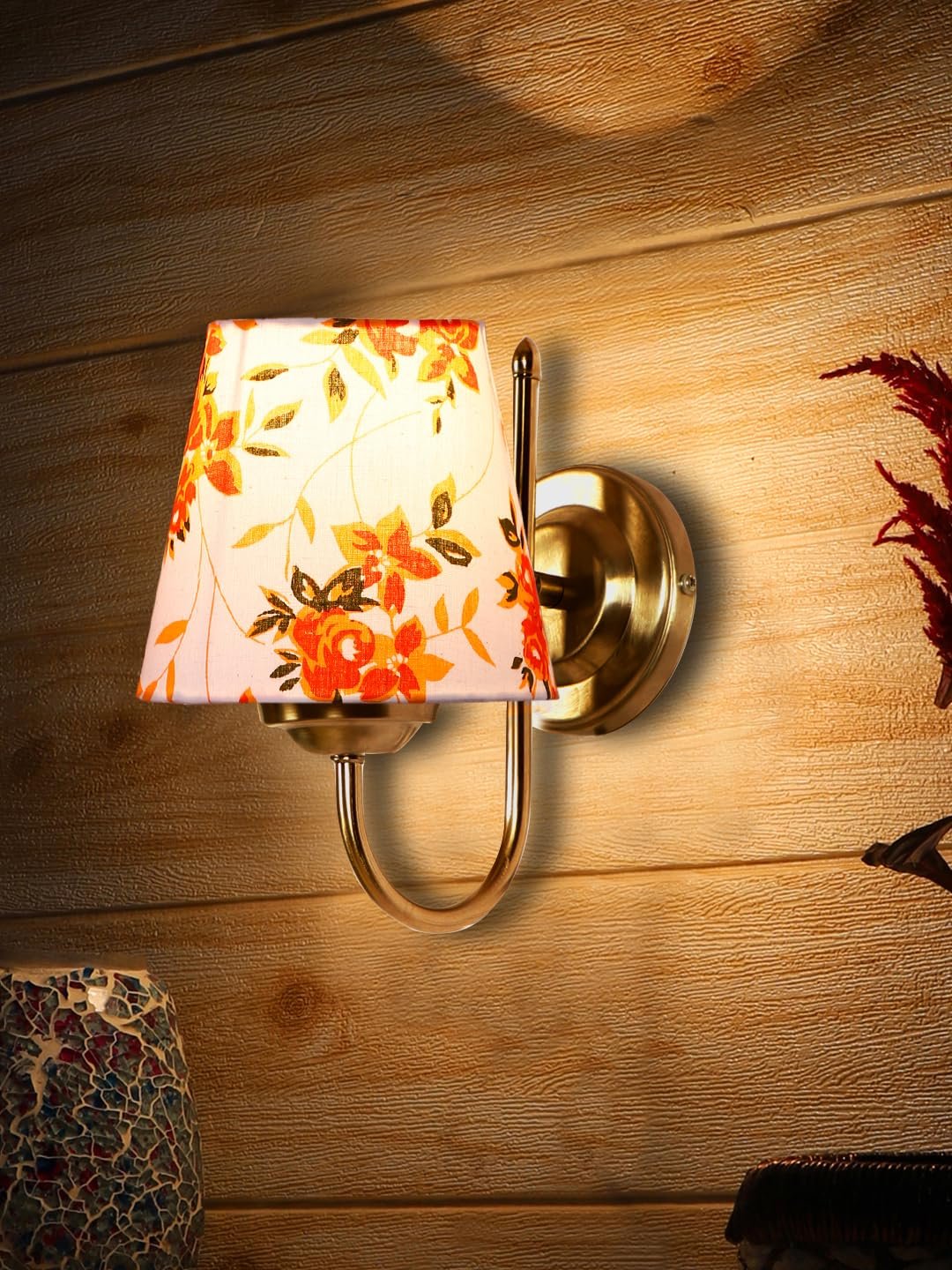 Multicolor Wall Lamp | Elegant Steel & Fabric Design | Stylish Ambient Light for Home, Office, Living Room, Bedroom, Hallway | Modern Decorative Wall Sconce - Model DTG14
