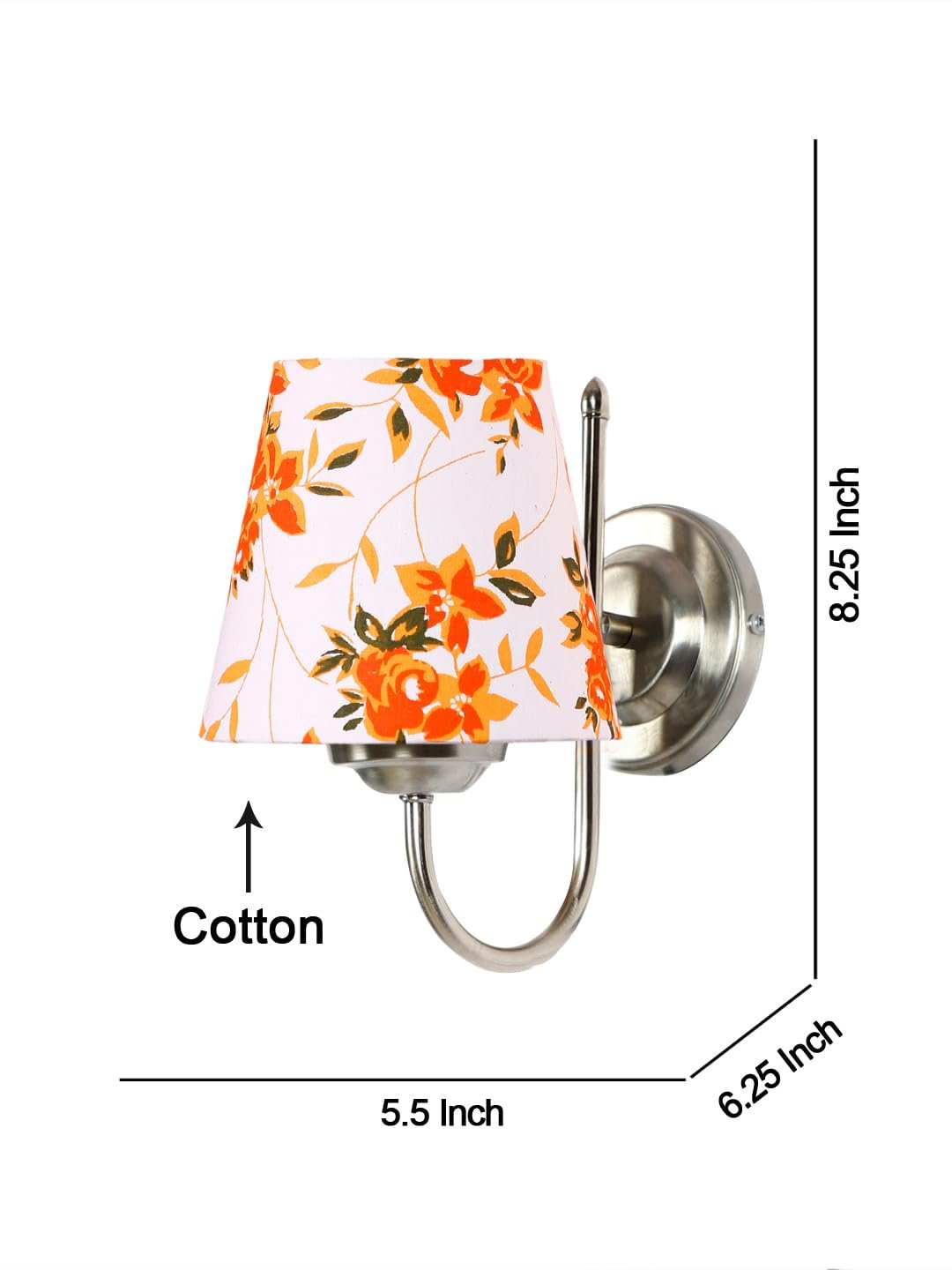 Multicolor Wall Lamp | Elegant Steel & Fabric Design | Stylish Ambient Light for Home, Office, Living Room, Bedroom, Hallway | Modern Decorative Wall Sconce - Model DTG14