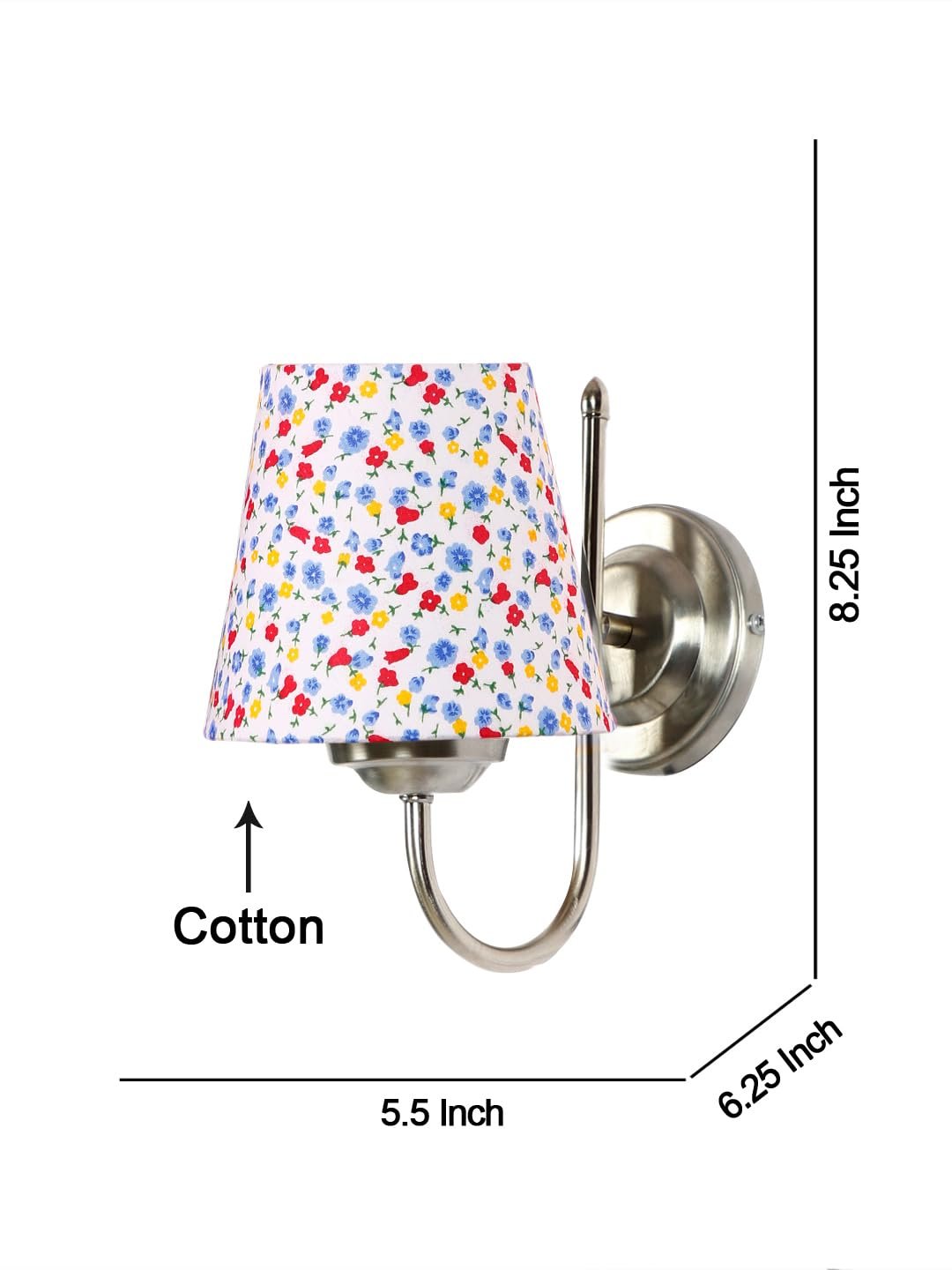 Multicolor Wall Lamp | Elegant Steel & Fabric Design | Stylish Ambient Light for Home, Office, Living Room, Bedroom, Hallway | Modern Decorative Wall Sconce - Model DTG15