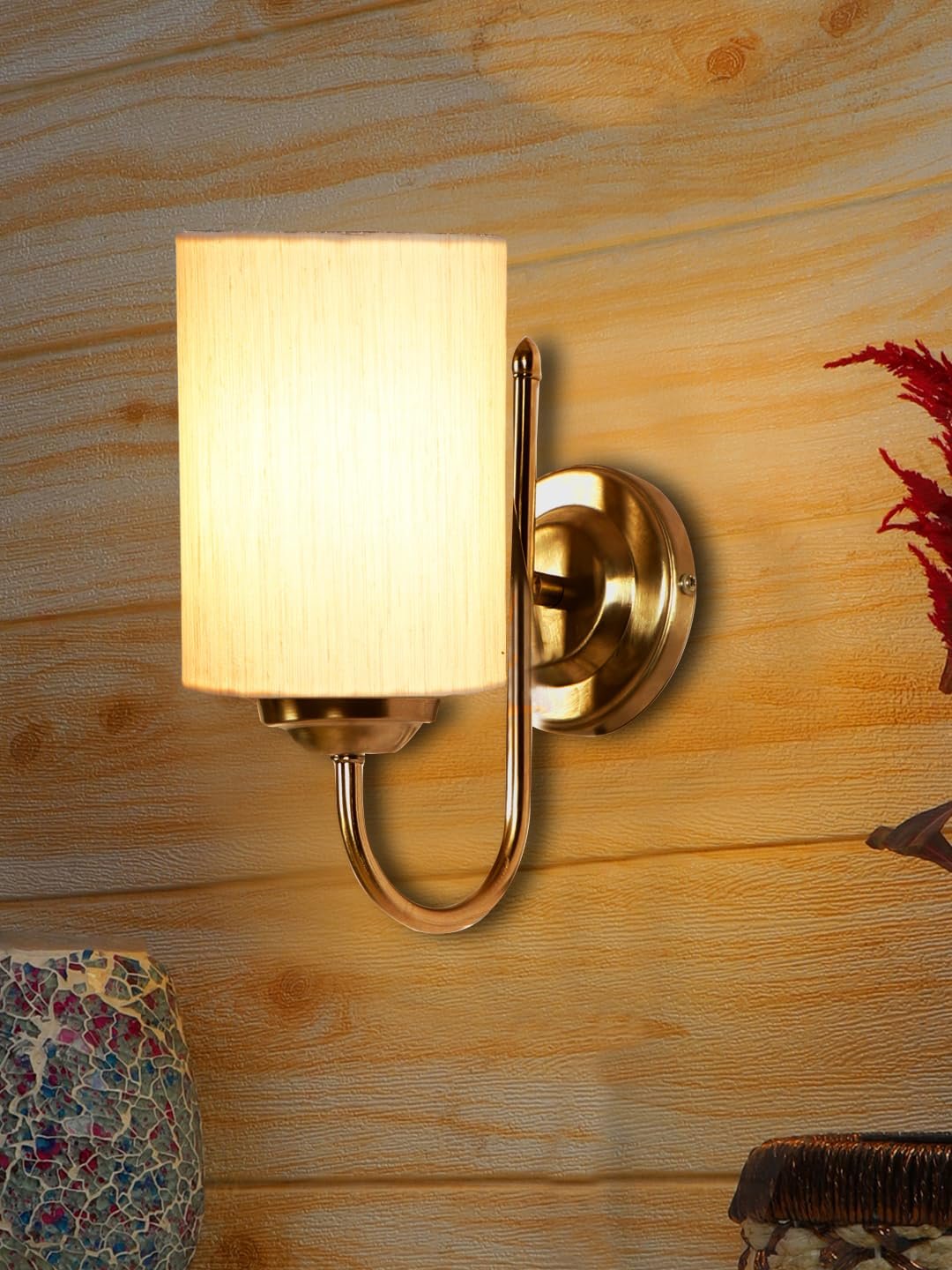 Multicolor Wall Lamp | Elegant Steel & Fabric Design | Stylish Ambient Light for Home, Office, Living Room, Bedroom, Hallway | Modern Decorative Wall Sconce - Model DTG16