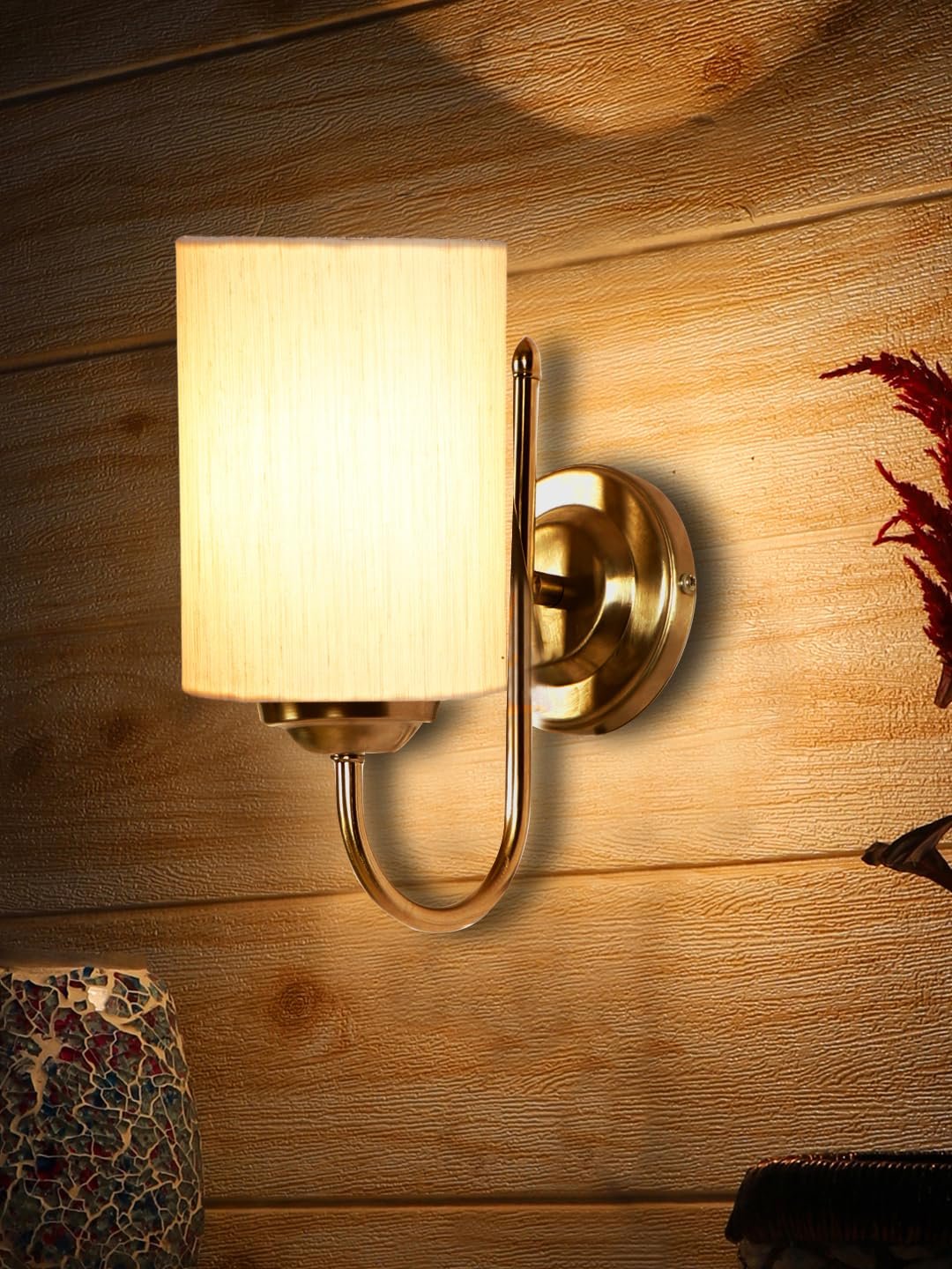 Multicolor Wall Lamp | Elegant Steel & Fabric Design | Stylish Ambient Light for Home, Office, Living Room, Bedroom, Hallway | Modern Decorative Wall Sconce - Model DTG16