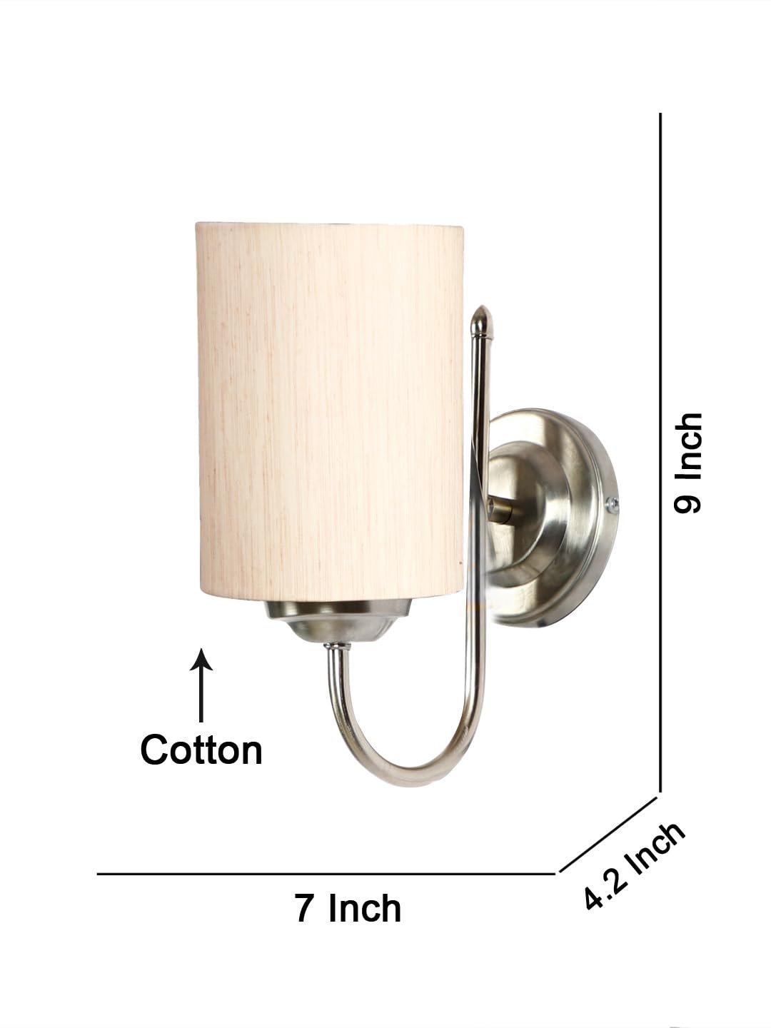 Multicolor Wall Lamp | Elegant Steel & Fabric Design | Stylish Ambient Light for Home, Office, Living Room, Bedroom, Hallway | Modern Decorative Wall Sconce - Model DTG16