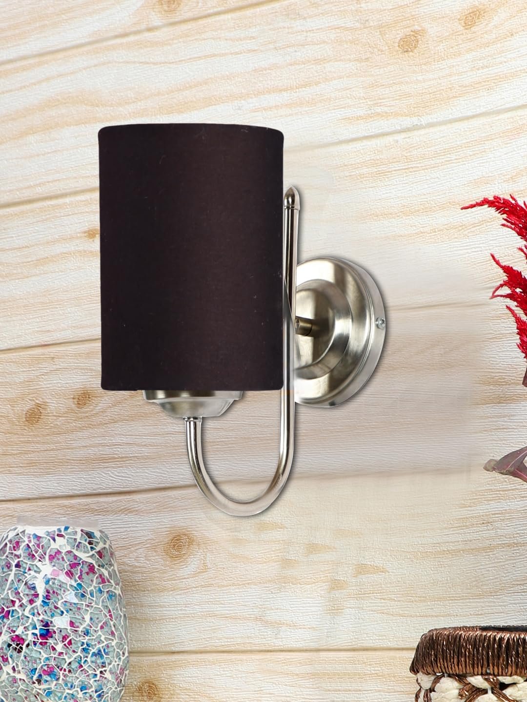 Multicolor Wall Lamp | Elegant Steel & Fabric Design | Stylish Ambient Light for Home, Office, Living Room, Bedroom, Hallway | Modern Decorative Wall Sconce - Model DTG17