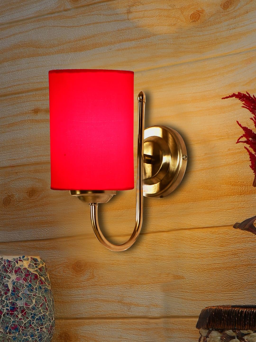 Multicolor Wall Lamp | Elegant Steel & Fabric Design | Stylish Ambient Light for Home, Office, Living Room, Bedroom, Hallway | Modern Decorative Wall Sconce - Model DTG18