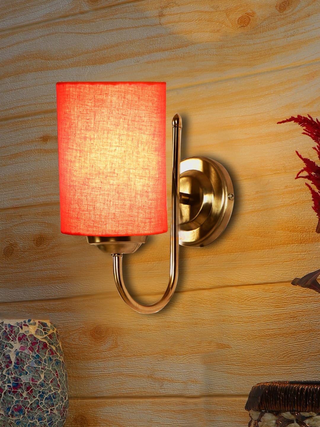 Multicolor Wall Lamp | Elegant Steel & Fabric Design | Stylish Ambient Light for Home, Office, Living Room, Bedroom, Hallway | Modern Decorative Wall Sconce - Model DTG19