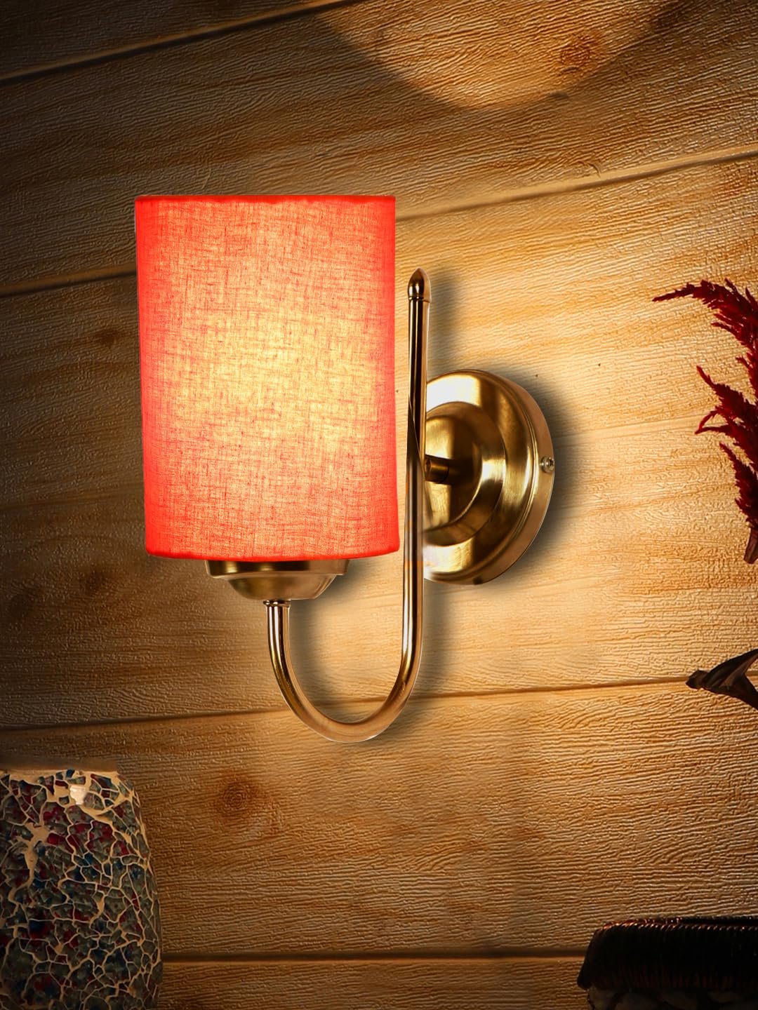 Multicolor Wall Lamp | Elegant Steel & Fabric Design | Stylish Ambient Light for Home, Office, Living Room, Bedroom, Hallway | Modern Decorative Wall Sconce - Model DTG19