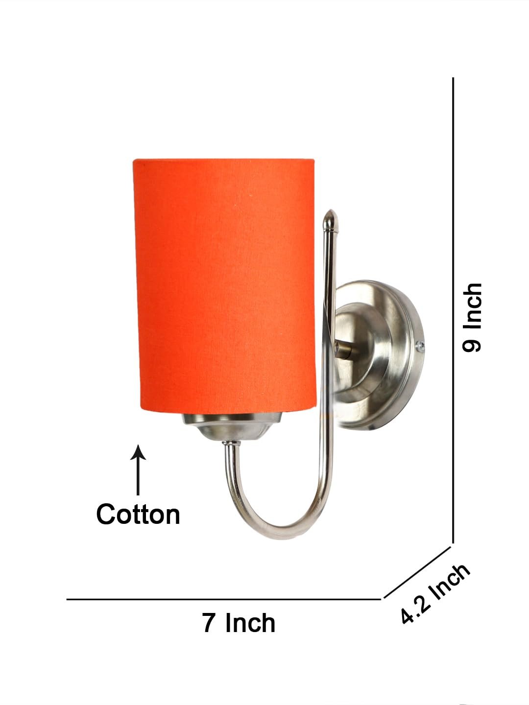 Multicolor Wall Lamp | Elegant Steel & Fabric Design | Stylish Ambient Light for Home, Office, Living Room, Bedroom, Hallway | Modern Decorative Wall Sconce - Model DTG19