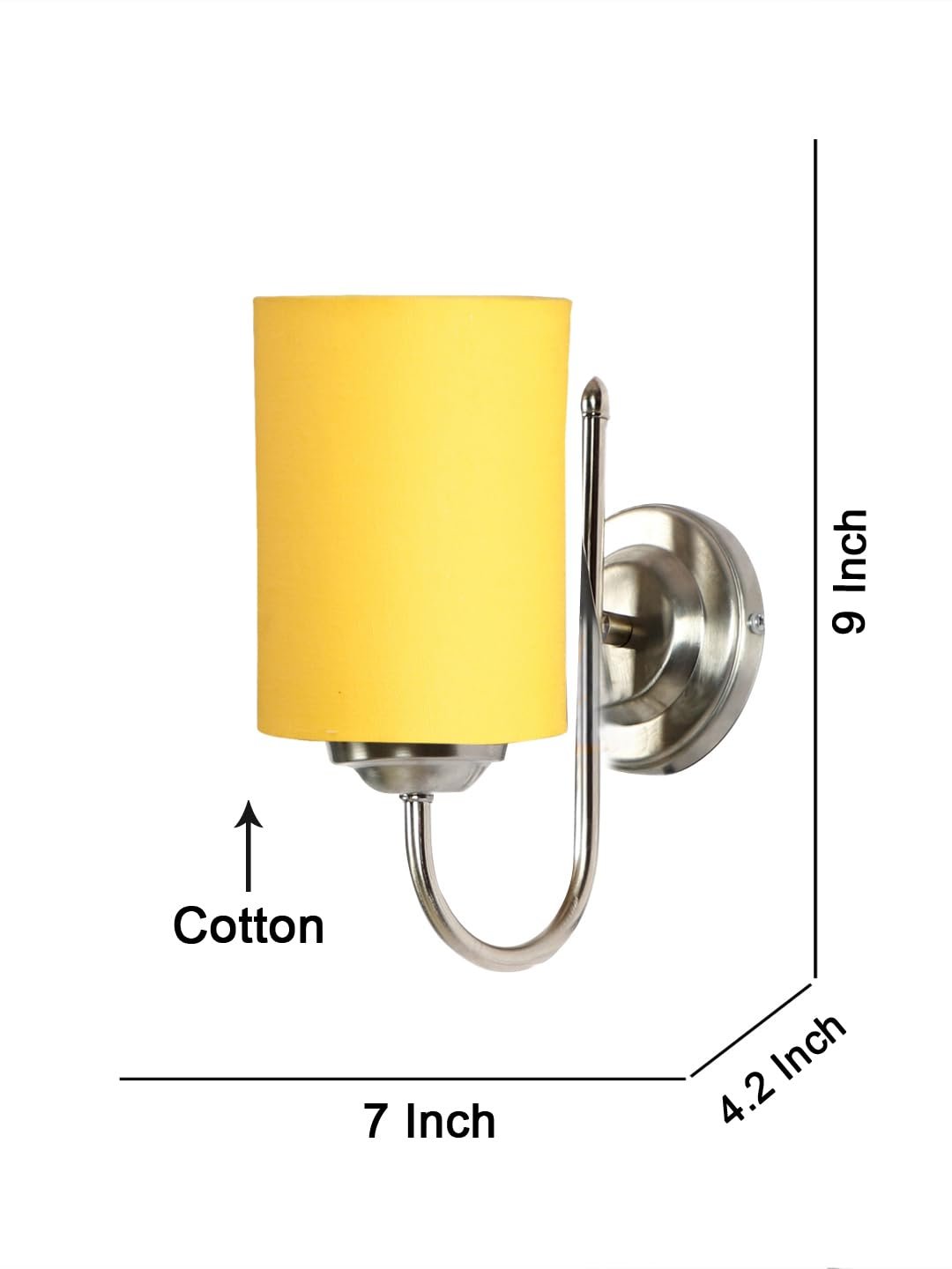 Multicolor Wall Lamp | Elegant Steel & Fabric Design | Stylish Ambient Light for Home, Office, Living Room, Bedroom, Hallway | Modern Decorative Wall Sconce - Model DTG20