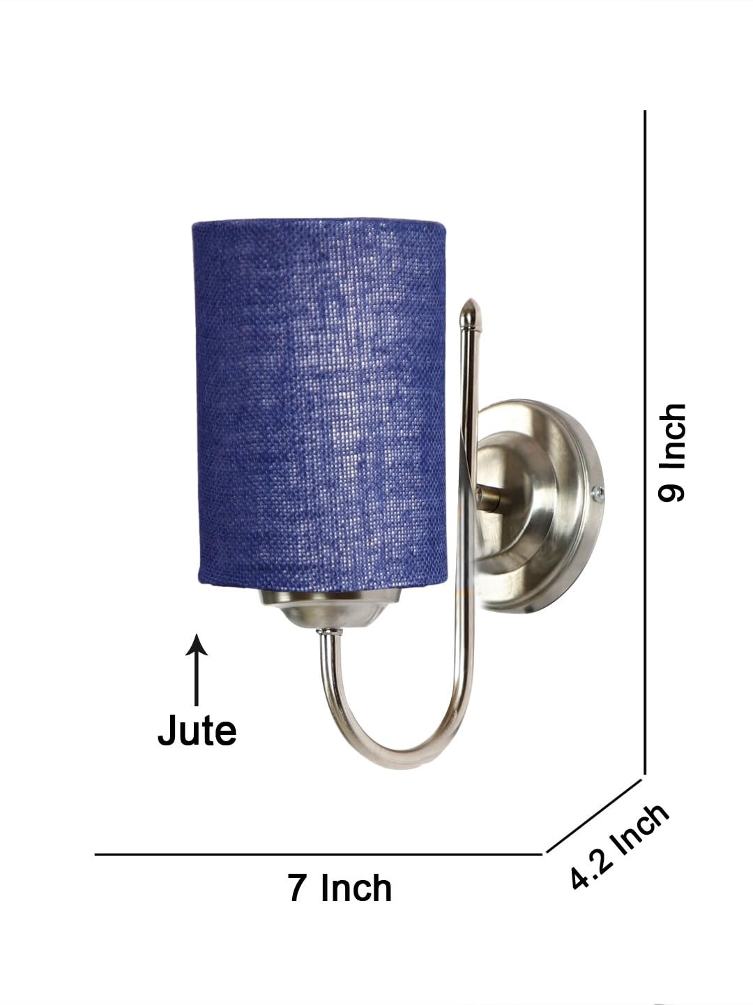 Multicolor Wall Lamp | Elegant Steel & Fabric Design | Stylish Ambient Light for Home, Office, Living Room, Bedroom, Hallway | Modern Decorative Wall Sconce - Model DTG27