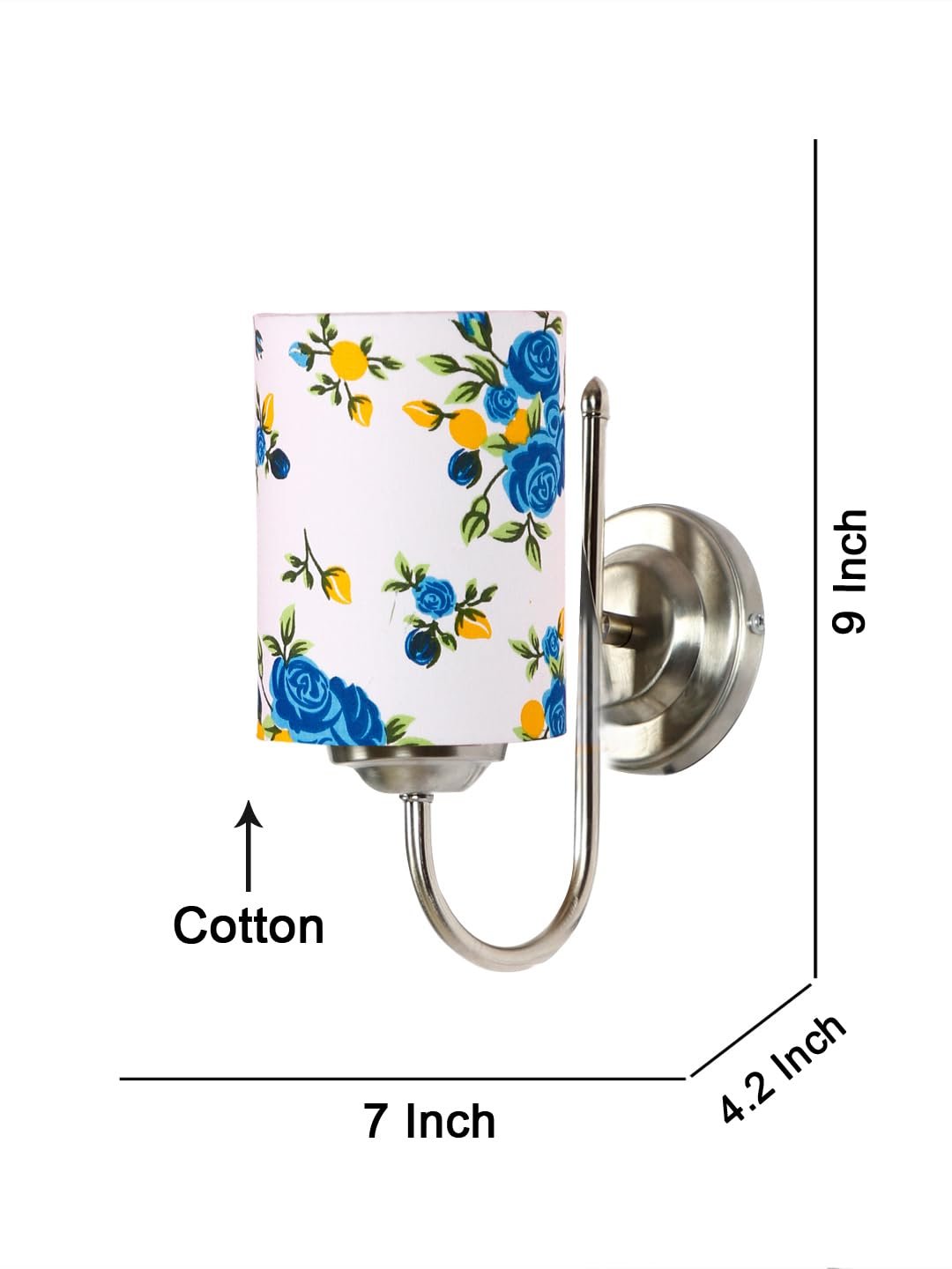 Multicolor Wall Lamp | Elegant Steel & Fabric Design | Stylish Ambient Light for Home, Office, Living Room, Bedroom, Hallway | Modern Decorative Wall Sconce - Model DTG28