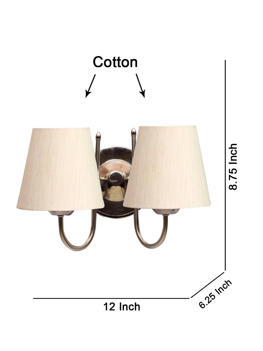 Multicolor Wall Lamp | Elegant Steel & Fabric Design | Stylish Ambient Light for Home, Office, Living Room, Bedroom, Hallway | Modern Decorative Wall Sconce - Model DTG31