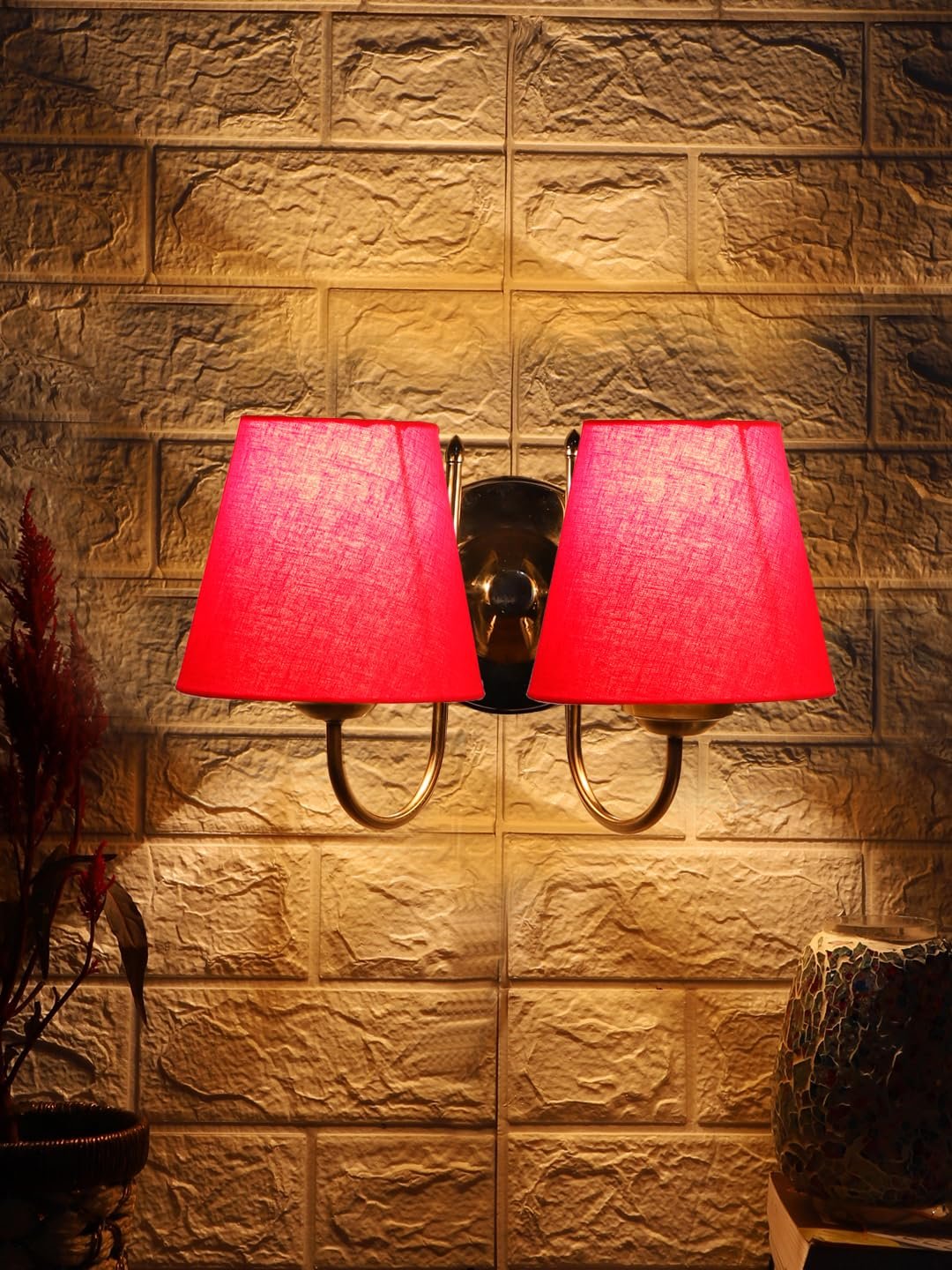 Multicolor Wall Lamp | Elegant Steel & Fabric Design | Stylish Ambient Light for Home, Office, Living Room, Bedroom, Hallway | Modern Decorative Wall Sconce - Model DTG33
