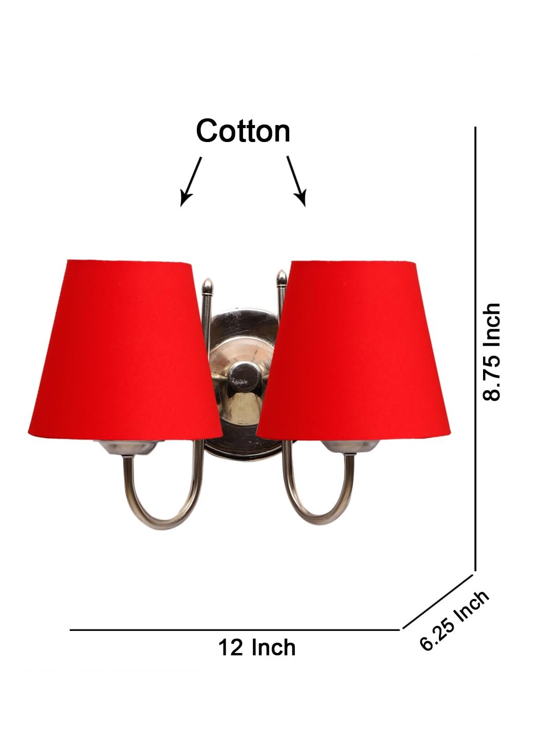 Multicolor Wall Lamp | Elegant Steel & Fabric Design | Stylish Ambient Light for Home, Office, Living Room, Bedroom, Hallway | Modern Decorative Wall Sconce - Model DTG33